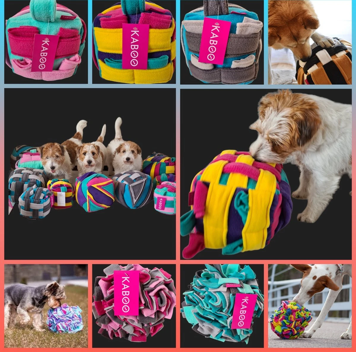 3-Hondenspeelgoed-Snuffelkubus-met Vakken-Snuffelmat-hondenpuzzel-maat S 1 3-Hondenspeelgoed-Snuffelkubus-met Vakken-Snuffelmat-hondenpuzzel-maat S