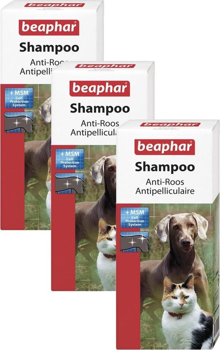 3x Beaphar Shampoo Anti-Roos – Hondenvachtverzorging – 200ml 1 3x Beaphar Shampoo Anti-Roos – Hondenvachtverzorging – 200ml