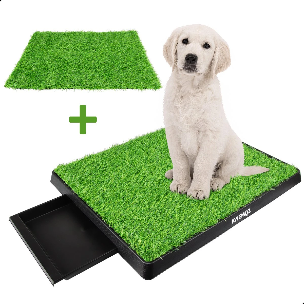 AWEMOZ Hondentoilet Kunstgras – Met 2 Matten En Opvangbak – 64x52x7,5cm – Puppy Pads – Zindelijkheidstraining Hond – Training Pads – Indoor / Outdoor Honden Toilet 1 AWEMOZ Hondentoilet Kunstgras – Met 2 Matten En Opvangbak – 64x52x7,5cm – Puppy Pads – Zindelijkheidstraining Hond – Training Pads – Indoor / Outdoor Honden Toilet