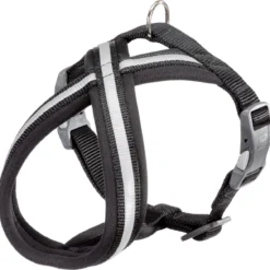 Adori Nylon Soft Harnas Cross Zwart&Reflecterend – Hondenharnas – 39-50X1.5 Cm