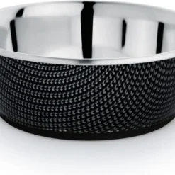 Adori Rvs Voerbak Non-Slip Zwart – Hondenvoerbak – 13.50 Cm