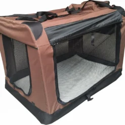 Auto Bench ReisBench Nylon Hondenbench – Bruin 81 X 58 X 58 Cm – Stoffen Bench – Vouwbench – Softbench – Honden 15-25kilo