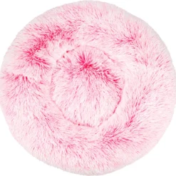 BEESSIES® Donut Hondenmand/hondenkussen 100 Cm – Wasbare Hoes – Neon Roze Wit Gradient – Hond Kussen Mand