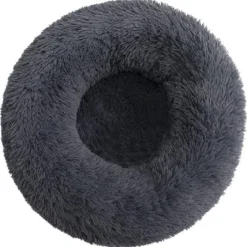 BEESSIES® Donut Hondenmand/kattenmand 50 Cm – Wasbare Hoes – Antraciet Donkergrijs – Hond Kussen Mand
