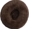BEESSIES® Donut Hondenmand/kattenmand 50 Cm – Wasbare Hoes – Donkerbruin – Hond Kussen Mand