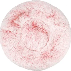 BEESSIES® Donut Hondenmand/kattenmand 60 Cm – Wasbare Hoes – Peach Roze Wit Gradient – Hond Kussen Mand