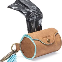 Beeztees Balacron Poepzakhouder Ot – Hond – Kunstleer – Kleur: Bruin – Incl. 20 Zakjes