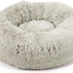 Beeztees Yali – Hondenmand – Pluche – Lichtgrijs – Diam. 60 Cm