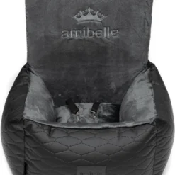 Bella Black – Autostoel Voor Hond – 50x50cm – Wasbaar – Hondenmand Auto – Handgemaakt
