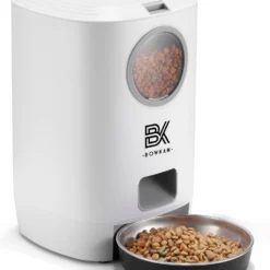 Bowkam Automatische Voerbak – Voerbak – Voerautomaat – Voerbak Kat – Voerbak Hond – Voerautomaat Kat – Met Voice Recording – Wit