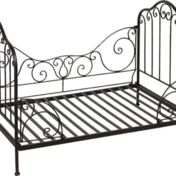 Clayre & Eef Hondenmand 80x53x58 Cm Bruin Zwart Ijzer Rechthoek Hondenbed Dierenmand Kattenmand