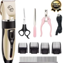 Complete Hondentondeuse Set – Draadloos Tondeuse – Scheerapparaat Voor Je Hond Of Kat – Huisdier Trimmer – Professionele Dierentondeuse – Dieren Verzorging –