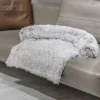 DKProducts Hondendeken Voor Bank – Hondenkleed Fluffy Beige – Pluche Hondenmand – Hondenmand Premium – Volledig Afritsbaar – 112 X 95 X 17 L