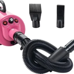 Display4top Professionele Waterblazer Hondenföhn Hondenborstel 2800 W Hond Huisdier Fohn Hondenfohn Verzorging Instelbare Traploze Warmte En Toerental Roze