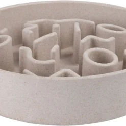 District 70 BAMBOO Slowfeeder – Stijlvolle Anti-schrok Voerbak Voor Honden – In De Kleur Merengue, Ice Blue En Donkergrijs – Maat Small Of Large – Kleur: Merengue, Maat: Small Ø21 Cm (1200 ML)