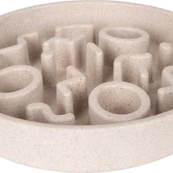 District 70 BAMBOO Slowfeeder – Stijlvolle Anti-schrok Voerbak Voor Katten – Merengue – Ø13 Cm