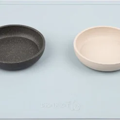 District 70 SERVE – Placemat Voor Honden En Katten – Matcht Met De BAMBOO Voerbakken – Merengue, Ice Blauw En Donker Grijs – 50 X35 Cm – Ice Blauw