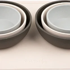 District 70 SERVE – Placemat Voor Honden En Katten – Matcht Met De BAMBOO Voerbakken – Merengue, Ice Blauw En Donker Grijs – 50 X35 Cm – Merengue