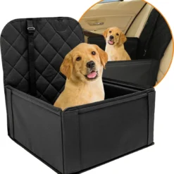 DoCaDier Autostoel Voor Hond – Honden Mand Auto Achterbank – Reis Bench Kunststof – Zitje Opvouwbaar – Stoel Hoezen