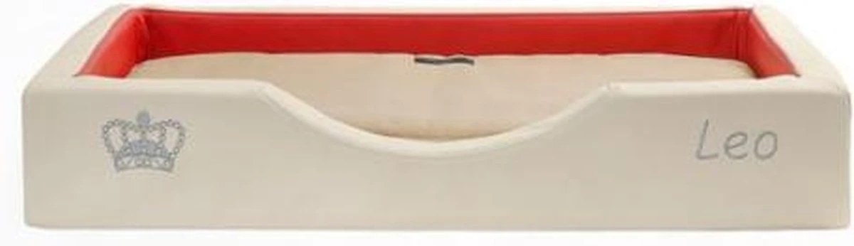 DoggyBed – Orthopedische Hondenmand – Gelax Duo Compact Style – 90 X 60 X 14 Cm – Beige / Rood 1 DoggyBed – Orthopedische Hondenmand – Gelax Duo Compact Style – 90 X 60 X 14 Cm – Beige / Rood