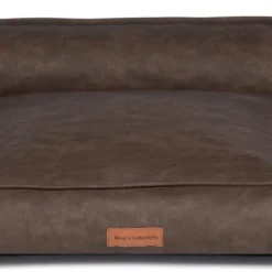 Dog’s Lifestyle Hondenmand Structuro Leder Cognac XXL 130cm – Ook In Taupe, Antraciet, Bruin En Lichtgrijs