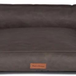 Dog’s Lifestyle Hondenmand Structuro Leder Taupe Medium 85cm – Ook In Antraciet, Cognac, Bruin En Lichtgrijs