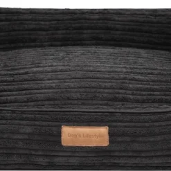 Dog’s Lifestyle Hondenmand Supersoft Rib Zwart 80cm