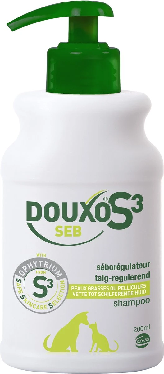 Douxo S3 Seb – Shampoo – 200 Ml – Voor Verzorging Droge En/of Vette Huid Hond Of Kat 1 Douxo S3 Seb – Shampoo – 200 Ml – Voor Verzorging Droge En/of Vette Huid Hond Of Kat