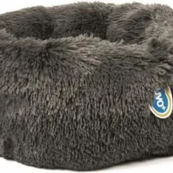 Duvo+ Hondenmand Donut Met Lang Haar Grijs 55x30x17 Cm