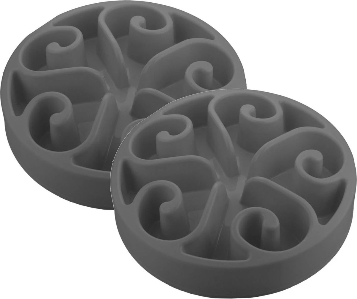 Eat Slow Anti-Schrok Voerbak Grijs – Hondenvoerbak – 2 X 30 Cm 1 Eat Slow Anti-Schrok Voerbak Grijs – Hondenvoerbak – 2 X 30 Cm