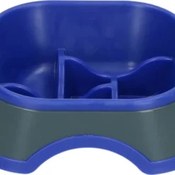 Eat Slow Live Longer Anti-schrok Voerbak Amaze Pinwheel M Blauw 16 Cm