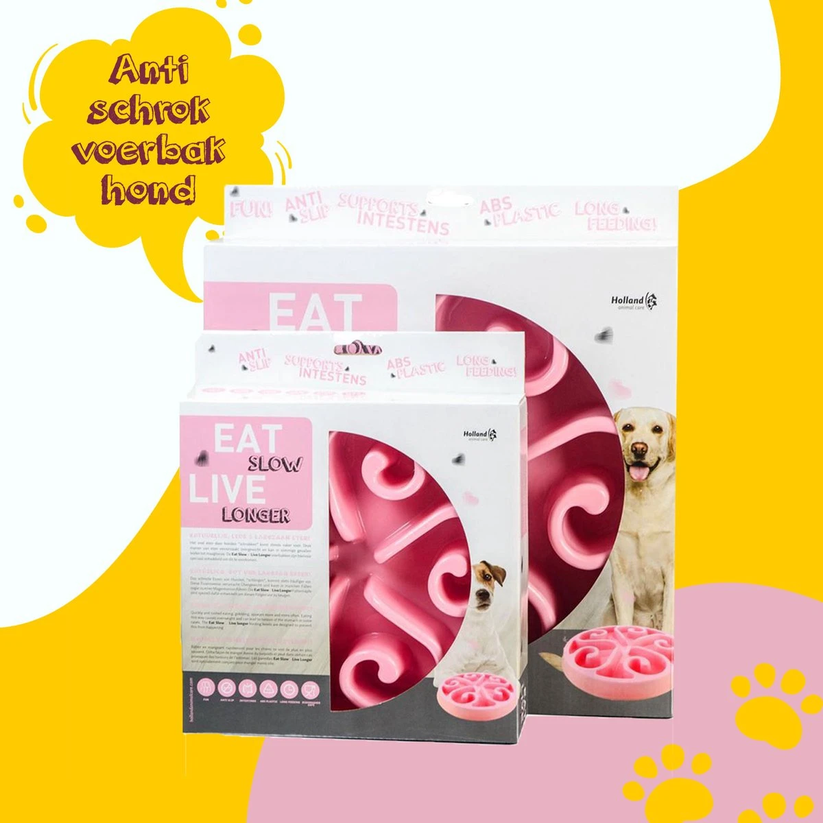 Eat Slow Live Longer Original Voerbak – Anti-schrok Voerbak – Slow Feeder Voor Honden – Anti-slip – Roze – Ø20,5 Cm – Small/Medium – Geschikt Voor De Kleine En Middelgrote Hond 1 Eat Slow Live Longer Original Voerbak – Anti-schrok Voerbak – Slow Feeder Voor Honden – Anti-slip – Roze – Ø20,5 Cm – Small/Medium – Geschikt Voor De Kleine En Middelgrote Hond