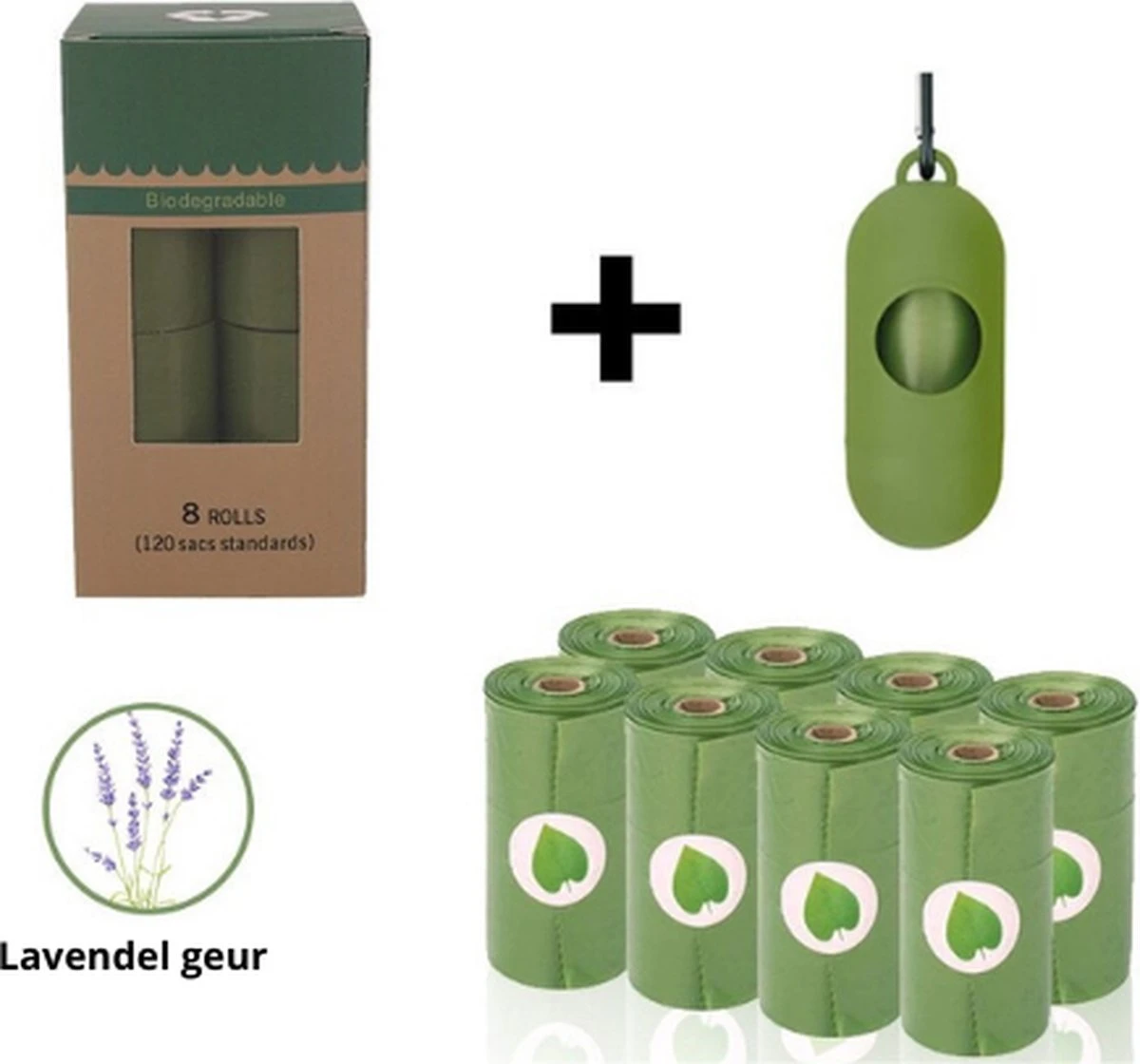 Eco Hondenpoepzakjes – Biologische Poepzakjes Hond – 100% Afbreekbaar – Lavendel Geur – 8 Rollen – 120 Zakjes – Incl. Houder 1 Eco Hondenpoepzakjes – Biologische Poepzakjes Hond – 100% Afbreekbaar – Lavendel Geur – 8 Rollen – 120 Zakjes – Incl. Houder