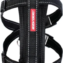 EzyDog Chest Plate Hondentuig Met Autogordel Zekering – Honden Harnas – M – Zwart