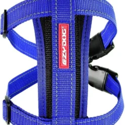 EzyDog Chest Plate Hondentuig Met Autogordel Zekering – Honden Harnas – XS – Blauw