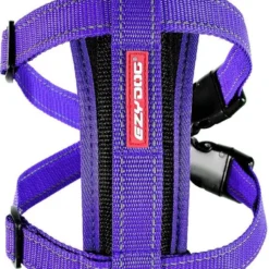 EzyDog Chest Plate Hondentuig Met Autogordel Zekering – Honden Harnas – XS – Paars