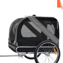 Flamingo Doggy Liner Economy – Hondenfietskar – Grijs/Zwart