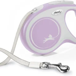Flexi Rollijn New Comfort Tape M 5 M – Hondenriem – Roze&Lichtgrijs