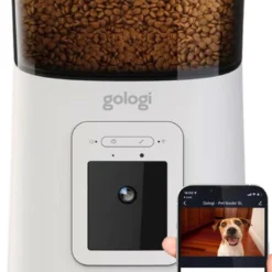 Gologi Automatische Voerbak Kat – Voerbak – Voerautomaat Voor Honden & Katten – Voerdispenser – Met Full HD Camera – Met App – Wit