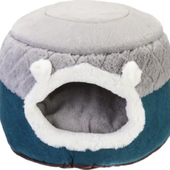 HOOPET® Apozia Dubbelzijdig Honden- En Kattenmand – Superzacht En Luxe – Wasbaar – Fluffy – Honden En Kattenkussen – Slaapzak – 50x50x36cm – Medium – Blauw/Grijs