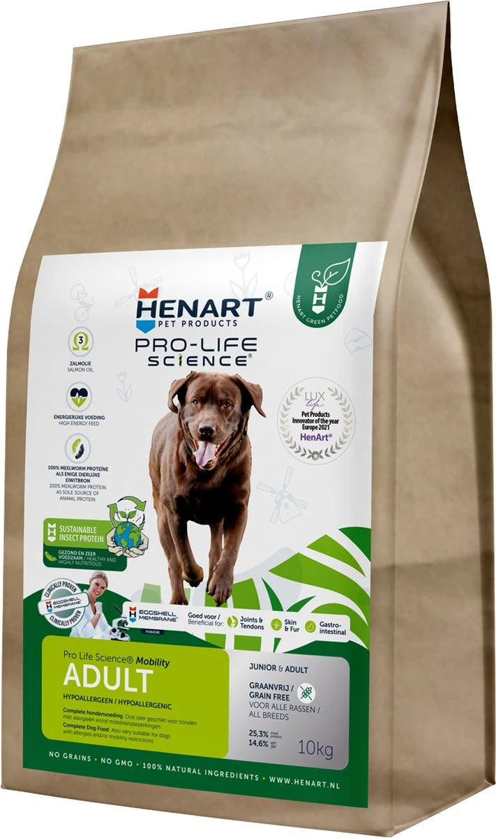 HenArt Insect Adult Hypoallergenic Honden Droogvoer – Neutraal Smaak – 5 Kg – Hondenbrokken – Graanvrij 1 HenArt Insect Adult Hypoallergenic Honden Droogvoer – Neutraal Smaak – 5 Kg – Hondenbrokken – Graanvrij