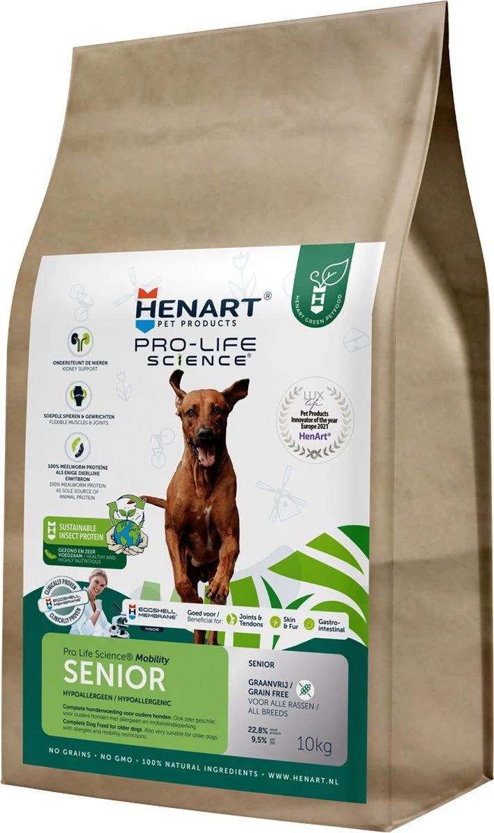 HenArt Insect Senior Hypoallergenic Honden Droogvoer – Neutraal Smaak – 5 Kg – Hondenbrokken – Graanvrij 1 HenArt Insect Senior Hypoallergenic Honden Droogvoer – Neutraal Smaak – 5 Kg – Hondenbrokken – Graanvrij