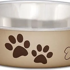 Honden Voerbak & Drinkbak – Vaatwasmachinebestendig, Met Antislip En Antibacteriële RVS Binnenzijde – Loving Pets Bella Bowl – 8 Kleuren In Small Tot Extra-Large – Kleur: Metallic Champagne, Maat: Extra Large – 2L