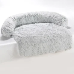 Hondenbed Voor Op De Bank Of Auto- Kattenbed – Dierenkussen – Hondenkussen – Hondenmand – Uitwasbaar – 90x105cm – Witgrijs
