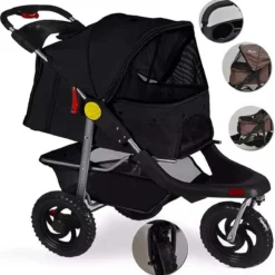 Hondenbuggy All Terrain Big Wheels Zwart – Dogs&Co