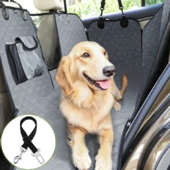 Hondendeken Voor Auto Achterbank, Kofferbakdeken, Kofferbakbescherming Voor Honden, Autodeken Voor Bescherming Achterbank Of Kofferbak, Met Veiligheidsgordel, Scheurbestendig, Waterdicht, Afwasbaar, Zijbescherming/ Grijs