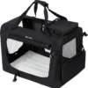 Hondendraagtas – Reisbench – Transportbox Auto – Hondentas – Hondenbox – Opvouwbaar – 60 X 42 X 42 Cm – Zwart