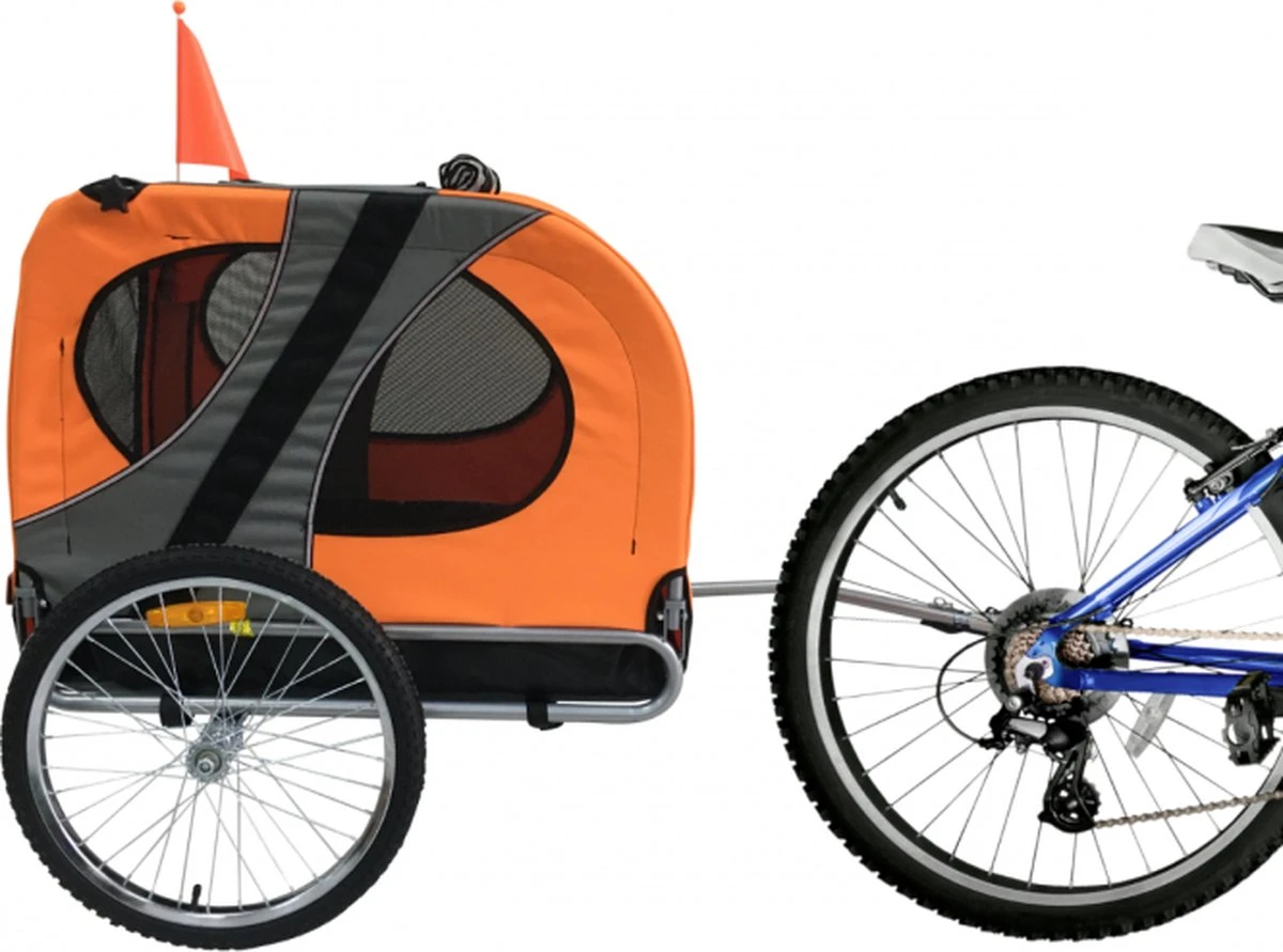 Hondenfietskar Large Oranje/grijs Tot 40 KG Gewicht Dragen 1 Hondenfietskar Large Oranje/grijs Tot 40 KG Gewicht Dragen