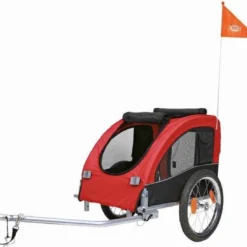 Trixie Hondenfietskar Rood En Zwart M 63x88x75 – 137 Cm