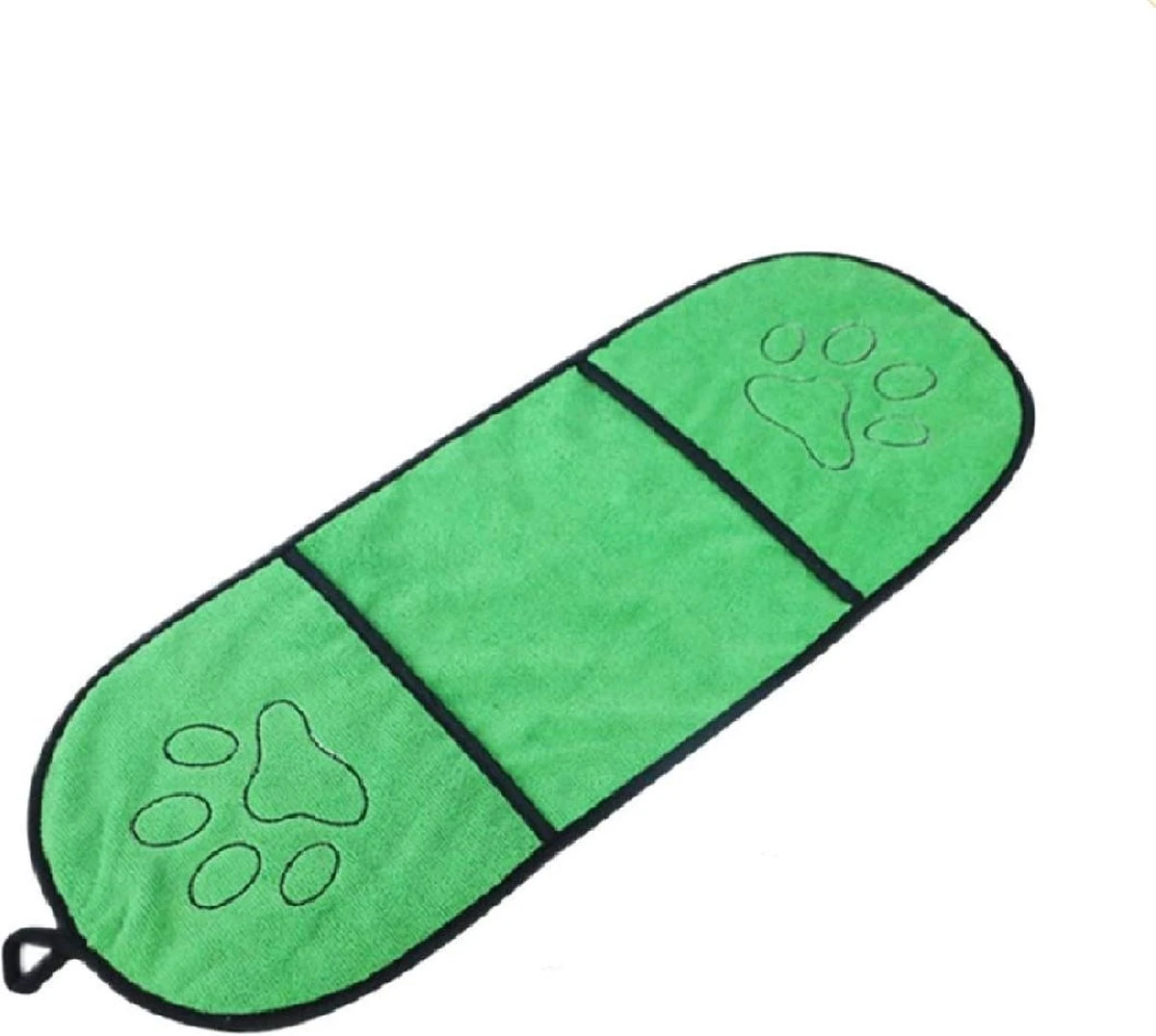 Hondenhanddoek – Hondendeken – Absorberend – Microvezel – 65*23CM – Groen 1 Hondenhanddoek – Hondendeken – Absorberend – Microvezel – 65*23CM – Groen